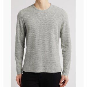Robert Barakett Men's Vandura Textured Cotton Blend Knit Crewneck Sweatshirt L
